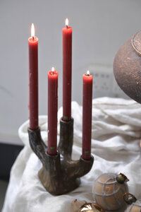 Shivas portacandele in ceramica bronzo a 4 bracci 4