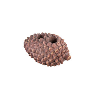 Pigna candle holder S in pine cone shape, dark brown 1