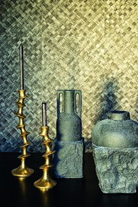 Movy Gold Poly Candle Holder S 2