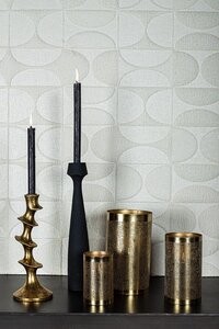 Movy Gold Poly Candle Holder S 4