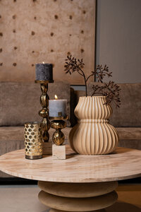 Malines Gold portacandela in alluminio pressofuso su base S 3