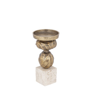 Malines Gold portacandela in alluminio pressofuso su base S 5