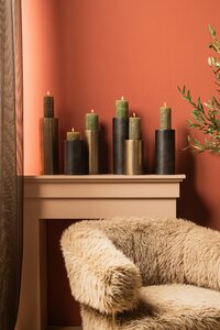 Jowad Graphite Aluminum Sheet Candle Holder Ribbed M 3