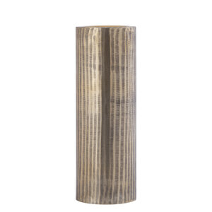 Jowad Antique Gold Aluminium Candle Holder Ribbing L 1