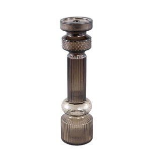 Fadri gray glass candle holder L 1