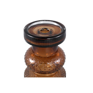 Fadri candle holder made of bronze-colored glass S 3