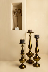 Centy Candle Holder M made of cast aluminum in brass 3