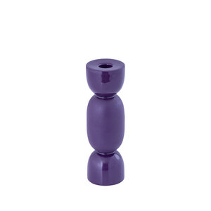 Cairy Dark Lilac Iron Candle Holder matte shiny S 2