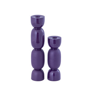 Cairy Dark Lilac Iron Candle Holder matte shiny S 3