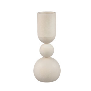 Alfonsee cream-colored iron candle holder ball L 1