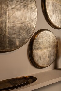 Jowad antique gold aluminum sheet wall panel ribbed S 3