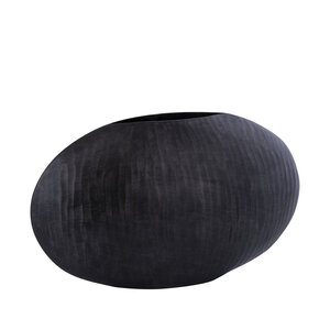 Jowad Graphite Aluminum Sheet Metal Pot ribbed low oval L 3