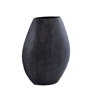 Jowad Graphite Aluminum Sheet Pot ribbed tall oval 3