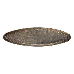 Yaren Gold Aluminum oval bowl with rim large 2