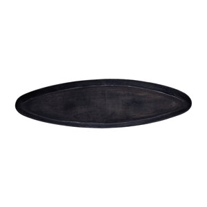 Yaren black oval aluminum bowl with rim large 2