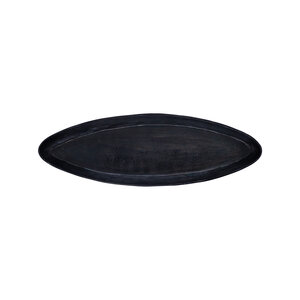 Yaren black oval aluminum bowl with rim small 2