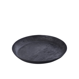 Jowad graphite aluminum tray ribbed round S 2