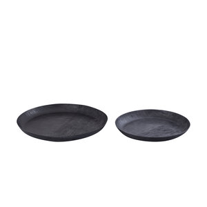 Jowad graphite aluminum tray ribbed round S 3