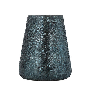 Reavis Teal round glass Stormlight mosaic light L 1