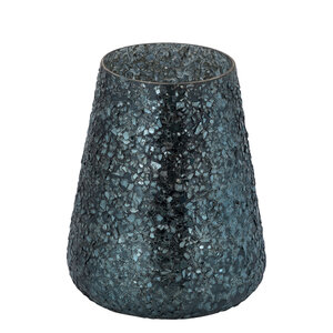 Reavis Teal round glass Stormlight mosaic light L 3