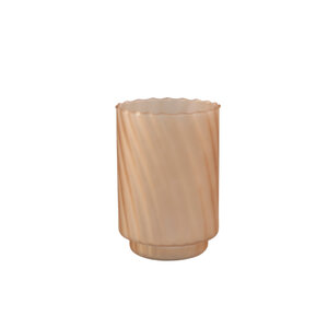 Rameen light brown round frosted glass hurricane lamp L 1