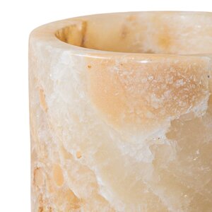 Feyza Onyx White round hurricane lamp M 3