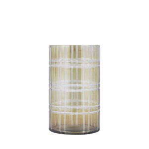 Divit Green ronde glazen stormlamp met strepen M 1