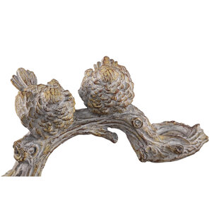 Quintyn Gray-Brown Bird Candle Holder made of Cement 2
