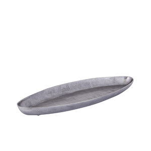 Yaren Gunmetal aluminium oval tray with rim small 1