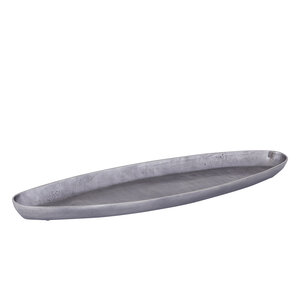 Yaren Gunmetal Alluminio vassoio ovale con bordo grande 1