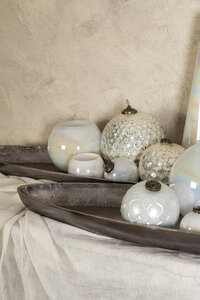 Yaren Gunmetal Alluminio vassoio ovale con bordo grande 3