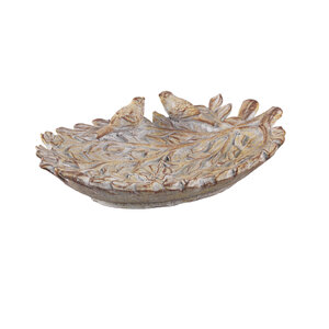 Quintyn Gray-Brown Birds on Branches Cement Bowl 1