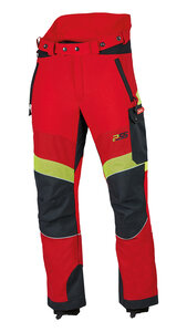 PSS X-treme Breeze Schnittschutzhose rot/gelb