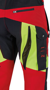 PSS X-treme Breeze Schnittschutzhose rot/gelb 3