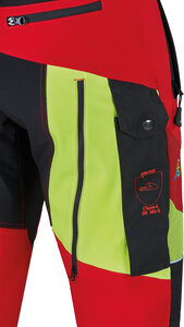 PSS X-treme Breeze Schnittschutzhose rot/gelb 4