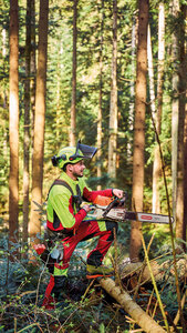 PSS X-treme Breeze Schnittschutzhose rot/gelb 8