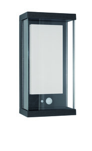 Elegant BAY anthracite solar wall light with motion sensor by Nova Luce 1