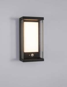 Elegant BAY anthracite solar wall light with motion sensor by Nova Luce 4