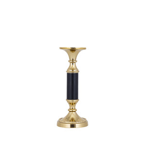 Ronja Ant Gold alu candle holder black center S 1