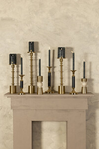 Ronja Ant Gold alu candle holder black center S 3