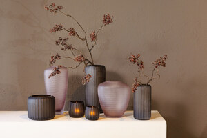 Wander Taupe round glass hand-ground stripes Stormlight 3