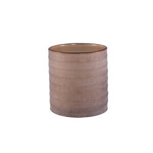 Aldan Beige rundes Glas handgeschliffen gestreiftes Sturmlicht