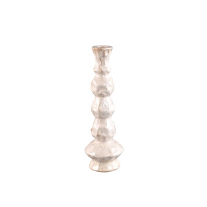 Kirsey Cream Ceramic Candle Holder Irregular A 1