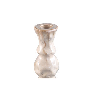 Kirsey Cream Ceramic Candle Holder Irregular A 2