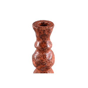 Kirsey Bordeaux ceramic candle holder irregular A 2