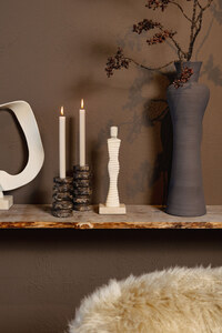 Eris candle holder S with dark brown marble coating 3