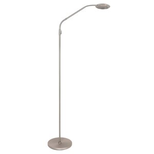 Bodenlampe Zenith 2 Akku 4398ST gebürsteter Stahl mit Flexarm