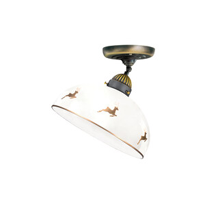 Ceiling light NONNA, antique brass, deer grey 1
