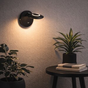 Schwarze Wandleuchte Zenith 2 4396ZW verstellbar mit LED