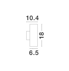 Outdoor wall light NODUS Brown H 18 cm 3